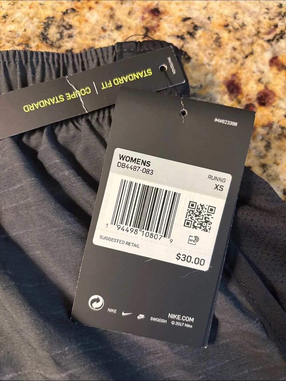 NWT Nike Women’s Running Shorts XS Black/Charcoal